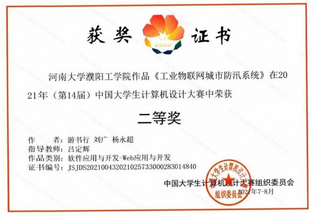 第14届中国大学生计算机设计大赛二等奖